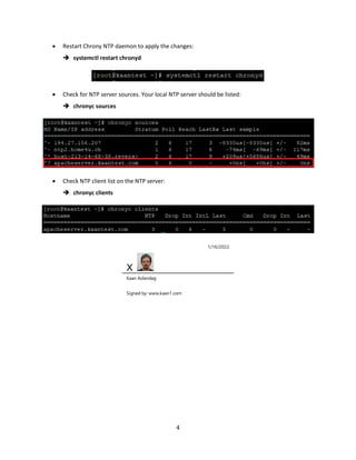 Configuration of NTP Server on CentOS 8 | PDF