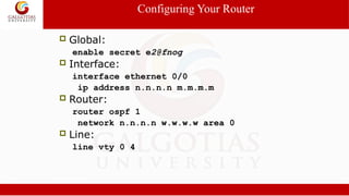 Comprehensive Guide to Configuring Router Interfaces and Protocols in ...