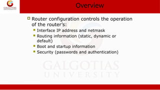 Protoctl Router Device Comprehensive Guide to Configuring Router Interfaces and Protocols in ...
