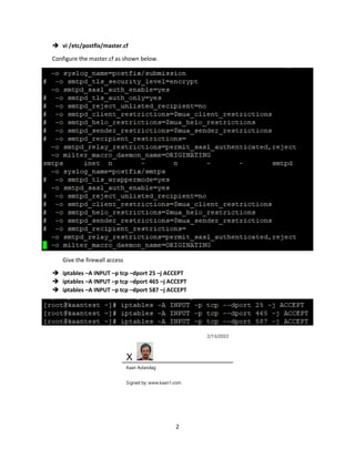 Configuration of Smtp Server On CentOS 8 | PDF