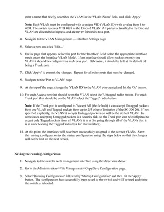 Configuration steps for the cisco 300 series switches v3 | PDF