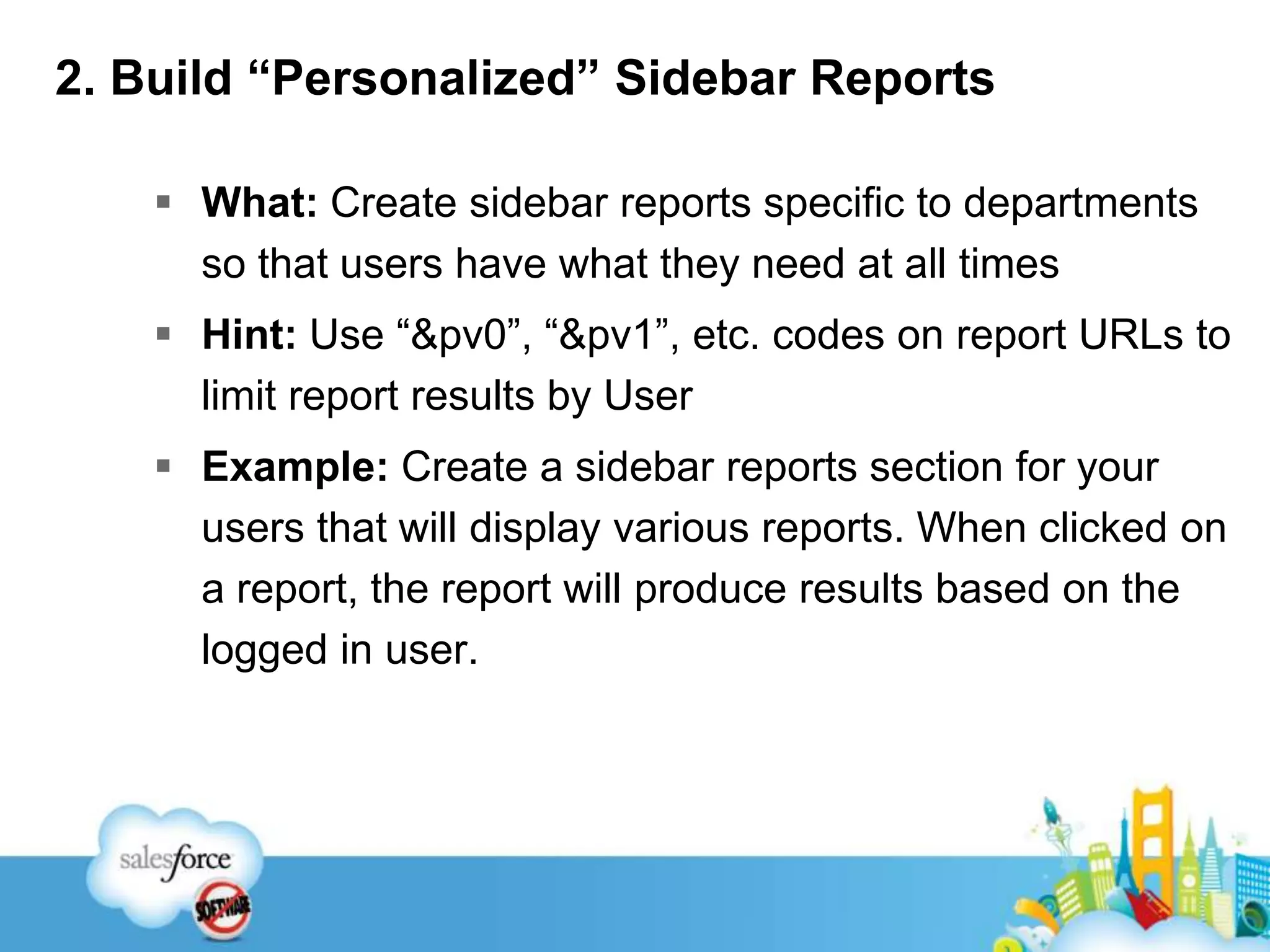 3. Discover the Force.com Data LoaderWhat: Quickly mass update SF dataHow: Setup | Data Management | Data LoaderExample: Load sample accounts into your org.
