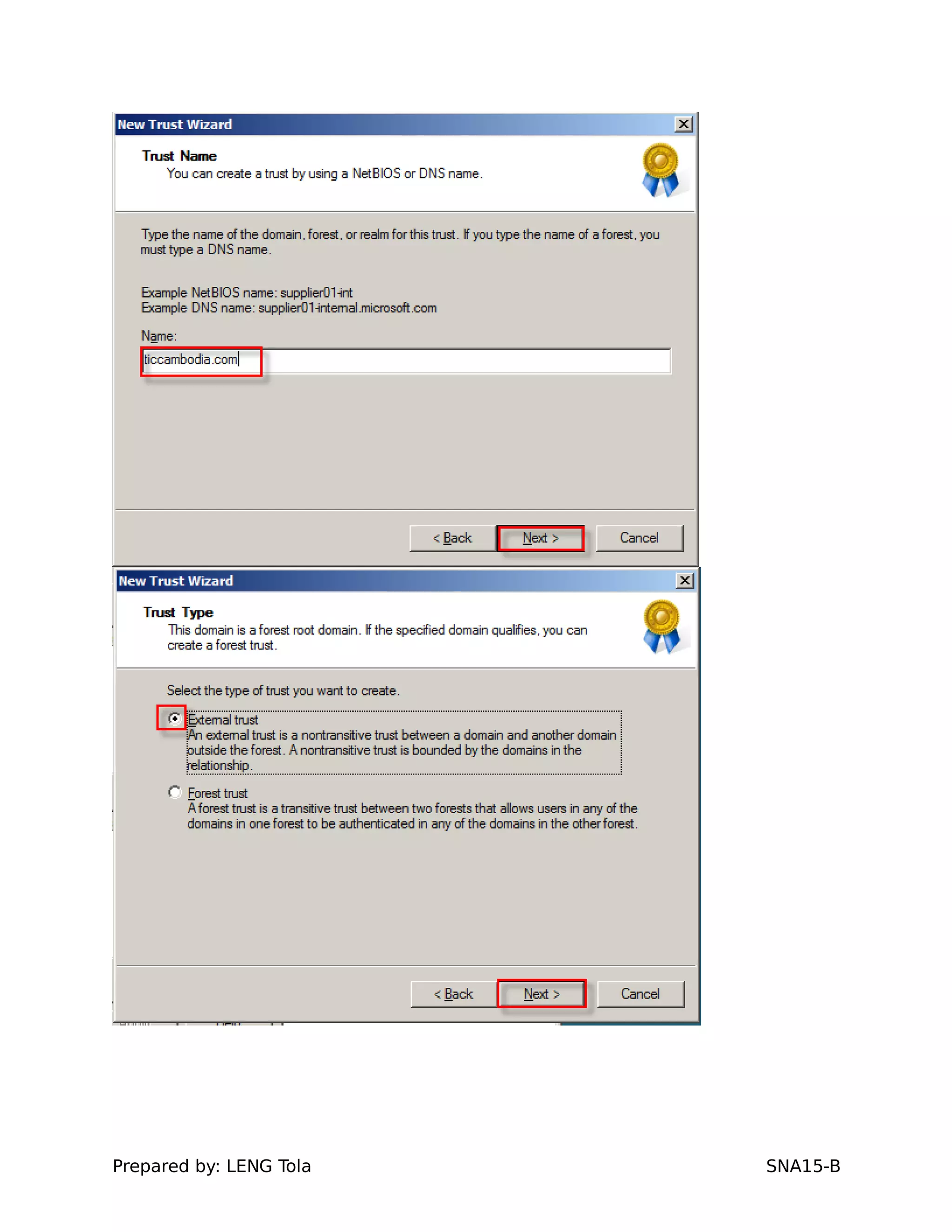 Prepared by: LENG Tola SNA15-B
 