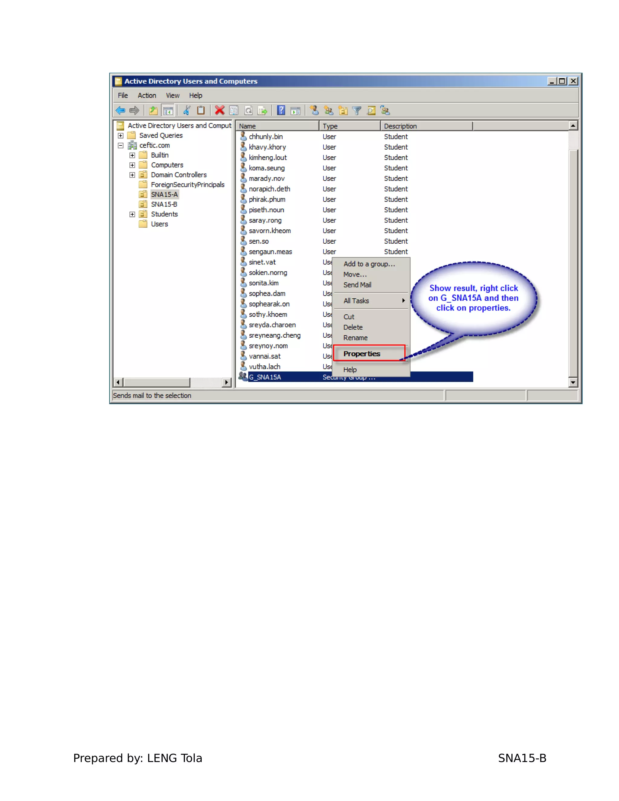 Prepared by: LENG Tola SNA15-B
 