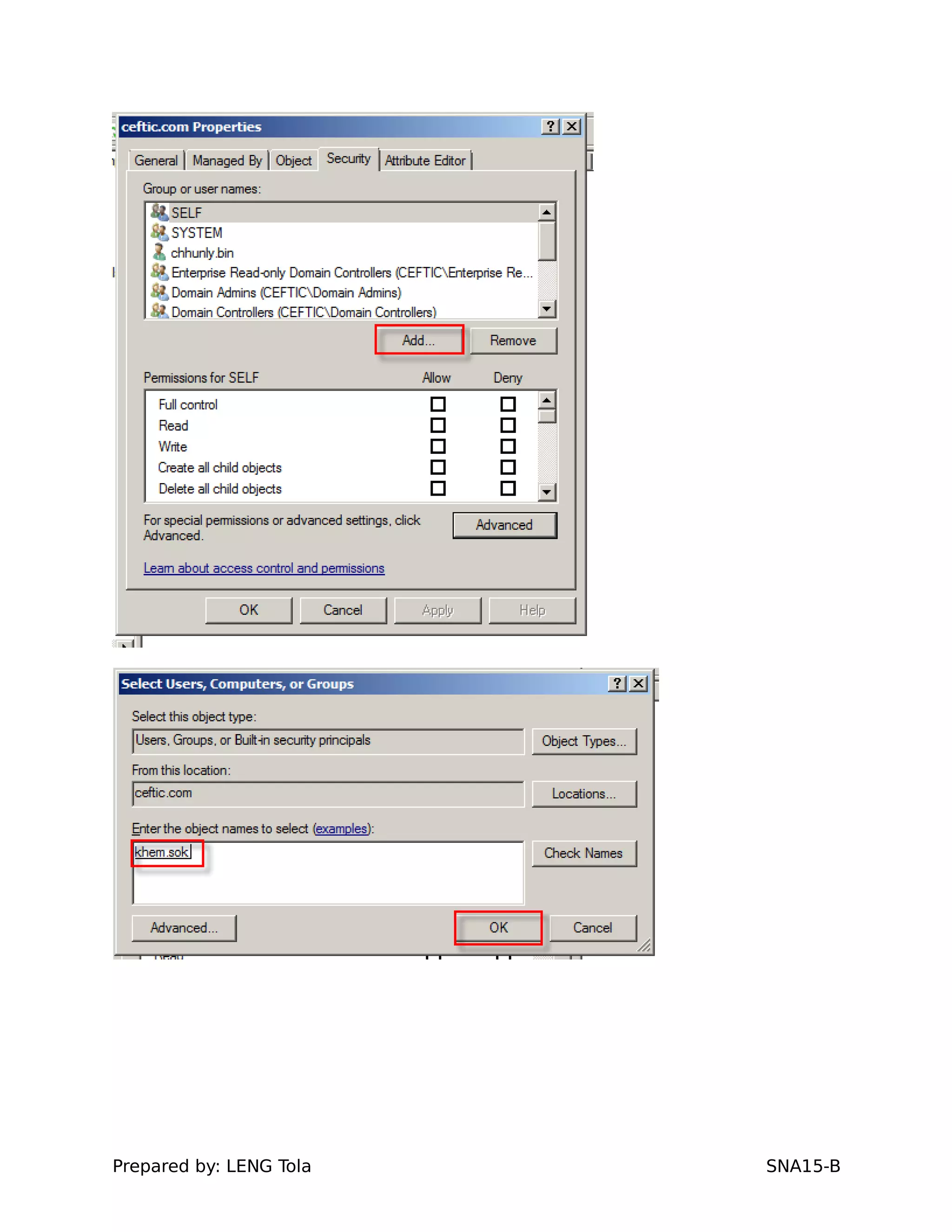 Prepared by: LENG Tola SNA15-B
 