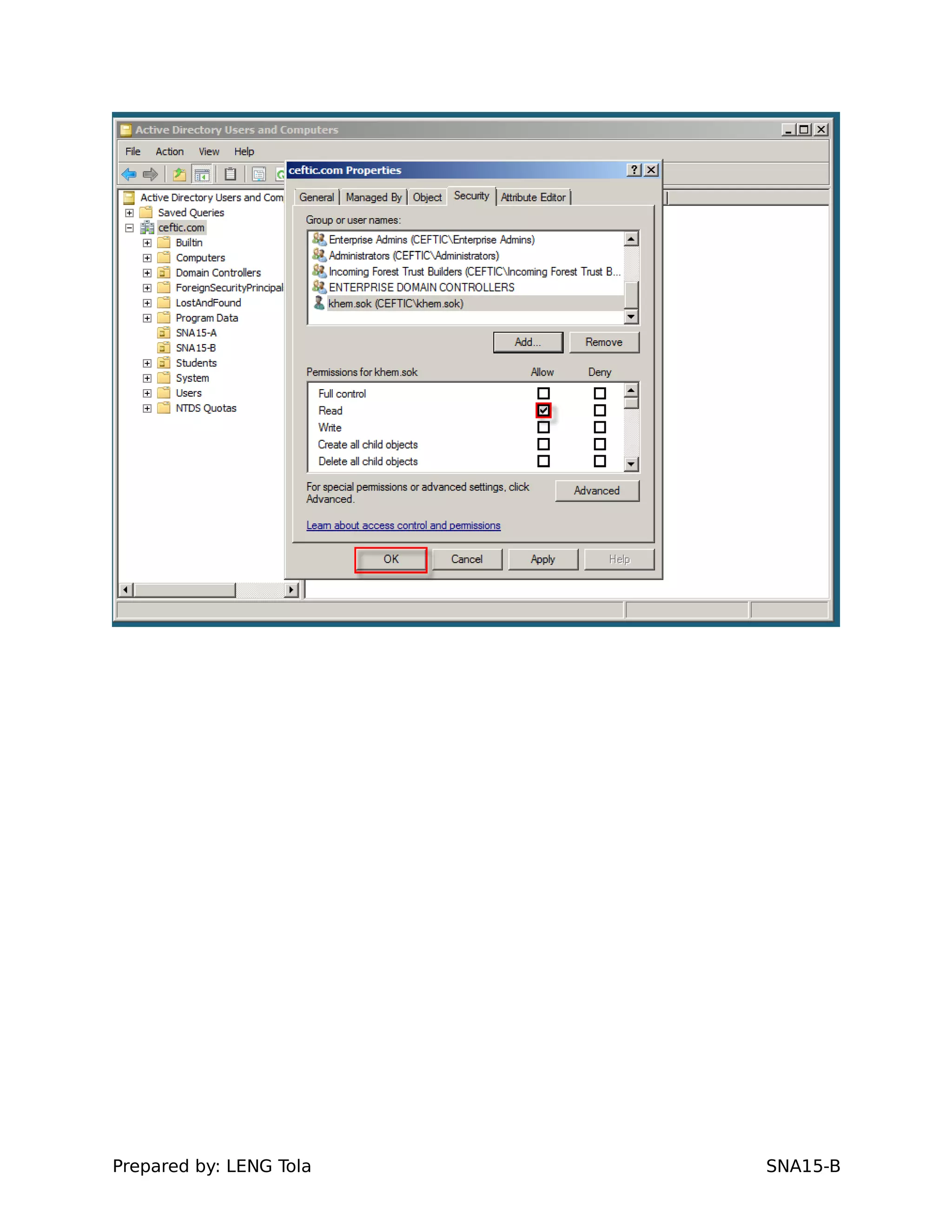 Prepared by: LENG Tola SNA15-B
 