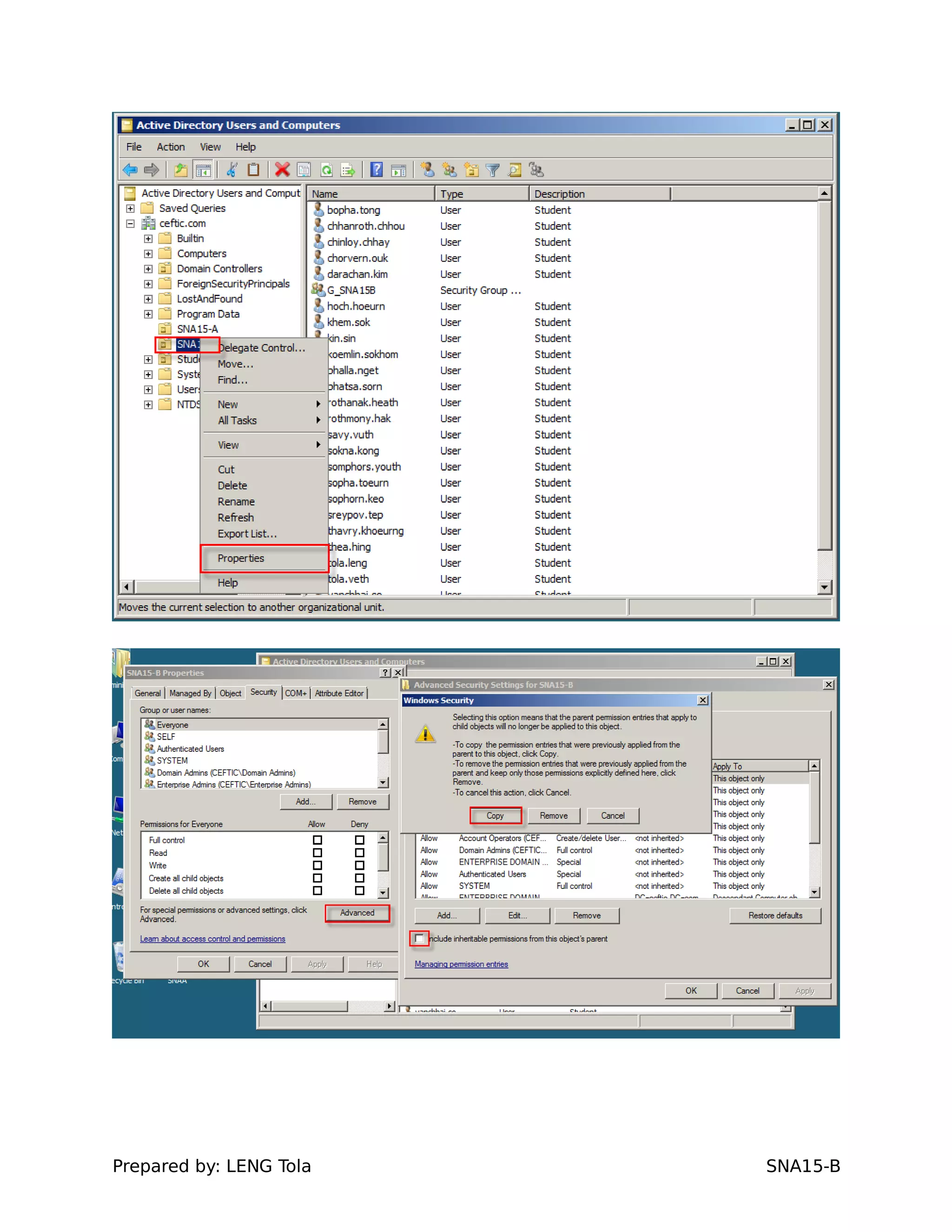Prepared by: LENG Tola SNA15-B
 