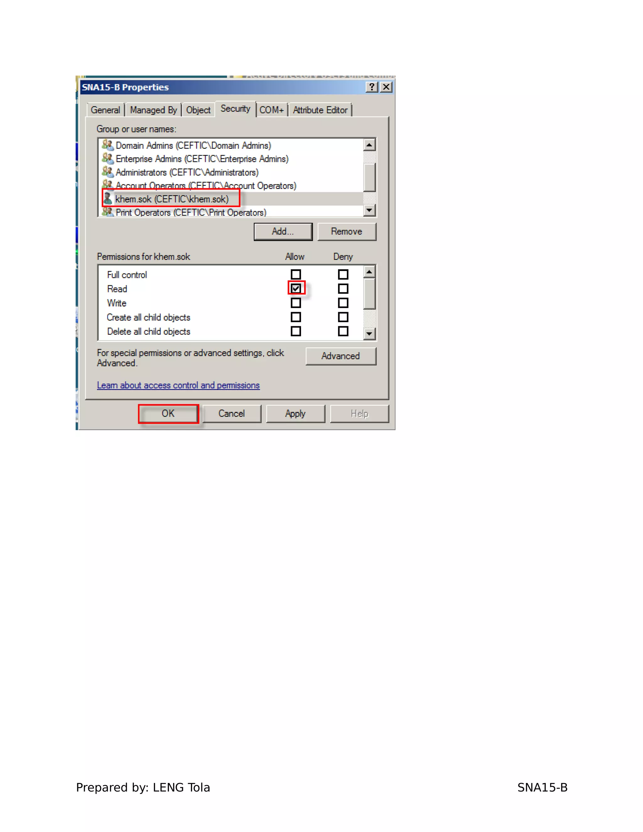 Prepared by: LENG Tola SNA15-B
 