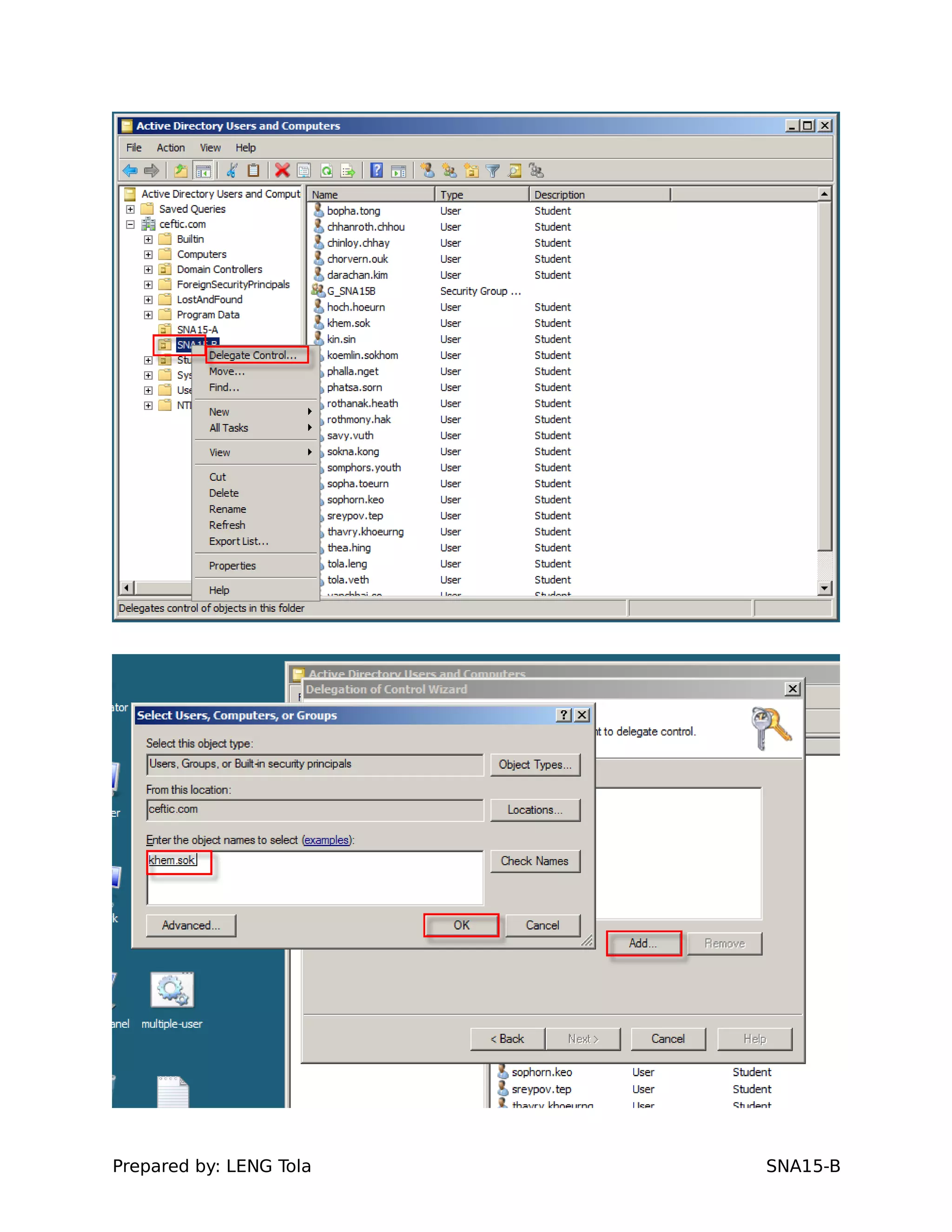 Prepared by: LENG Tola SNA15-B
 