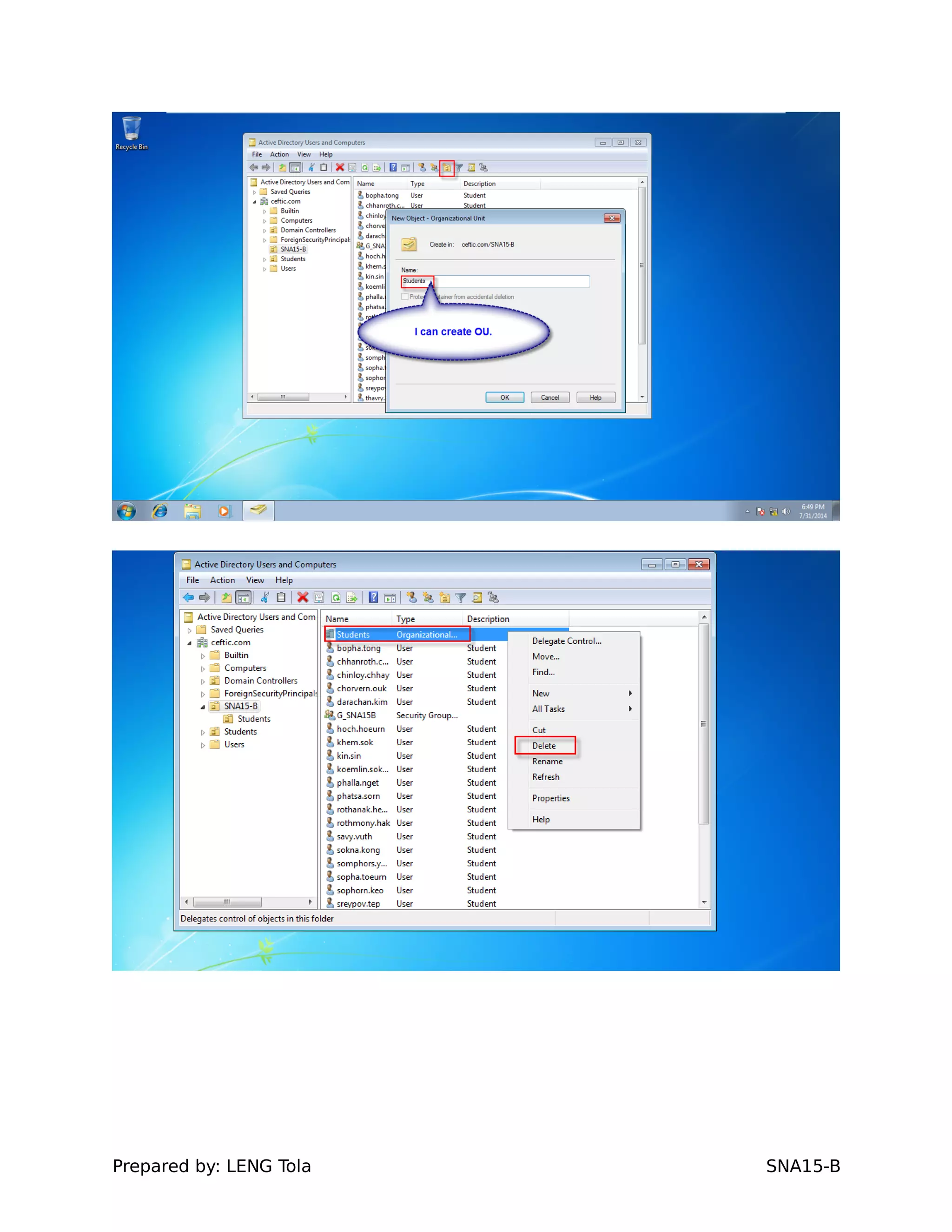 Prepared by: LENG Tola SNA15-B
 