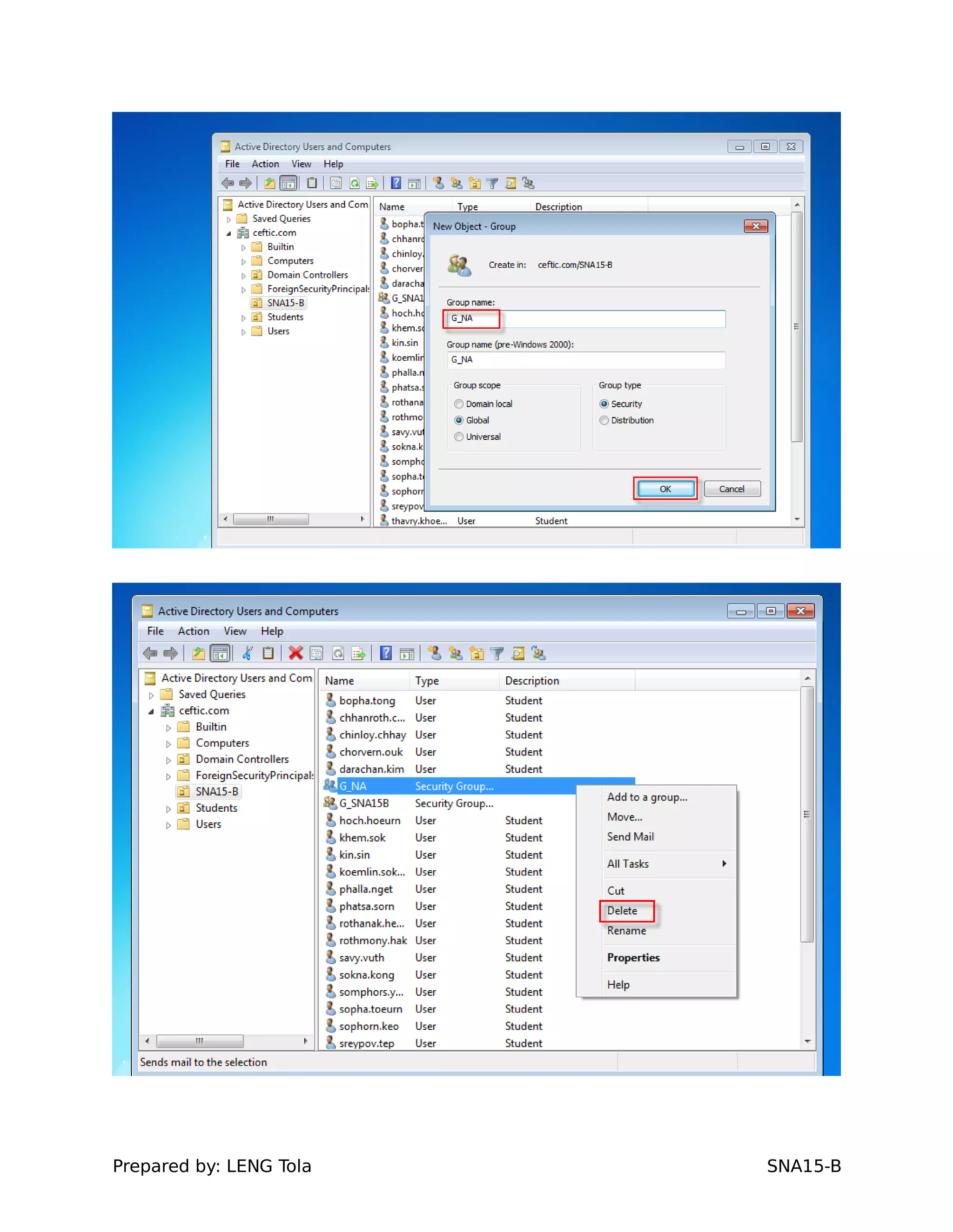 Prepared by: LENG Tola SNA15-B
 