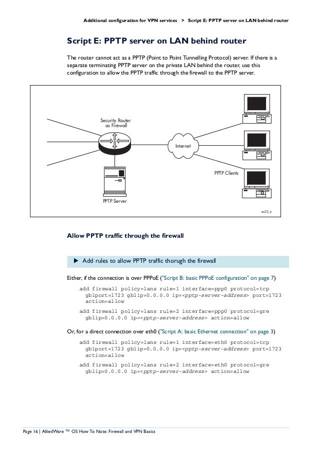 Configure basic firewall and vpn
