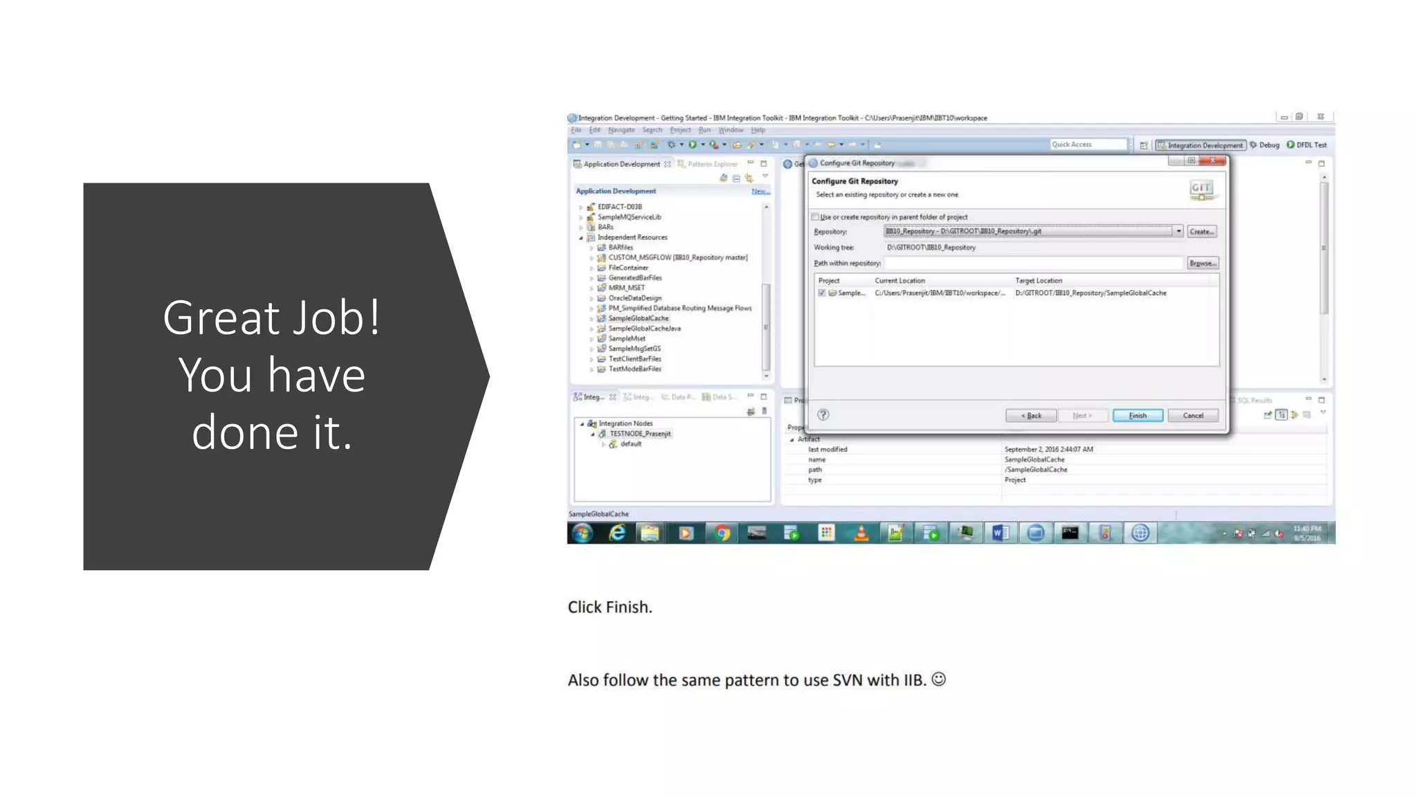 Configure git to use with iib pptx
