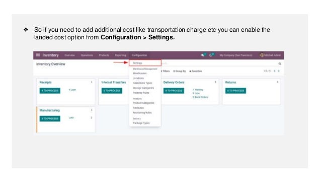 Configure Landed Costs in Odoo 15 | PPTX