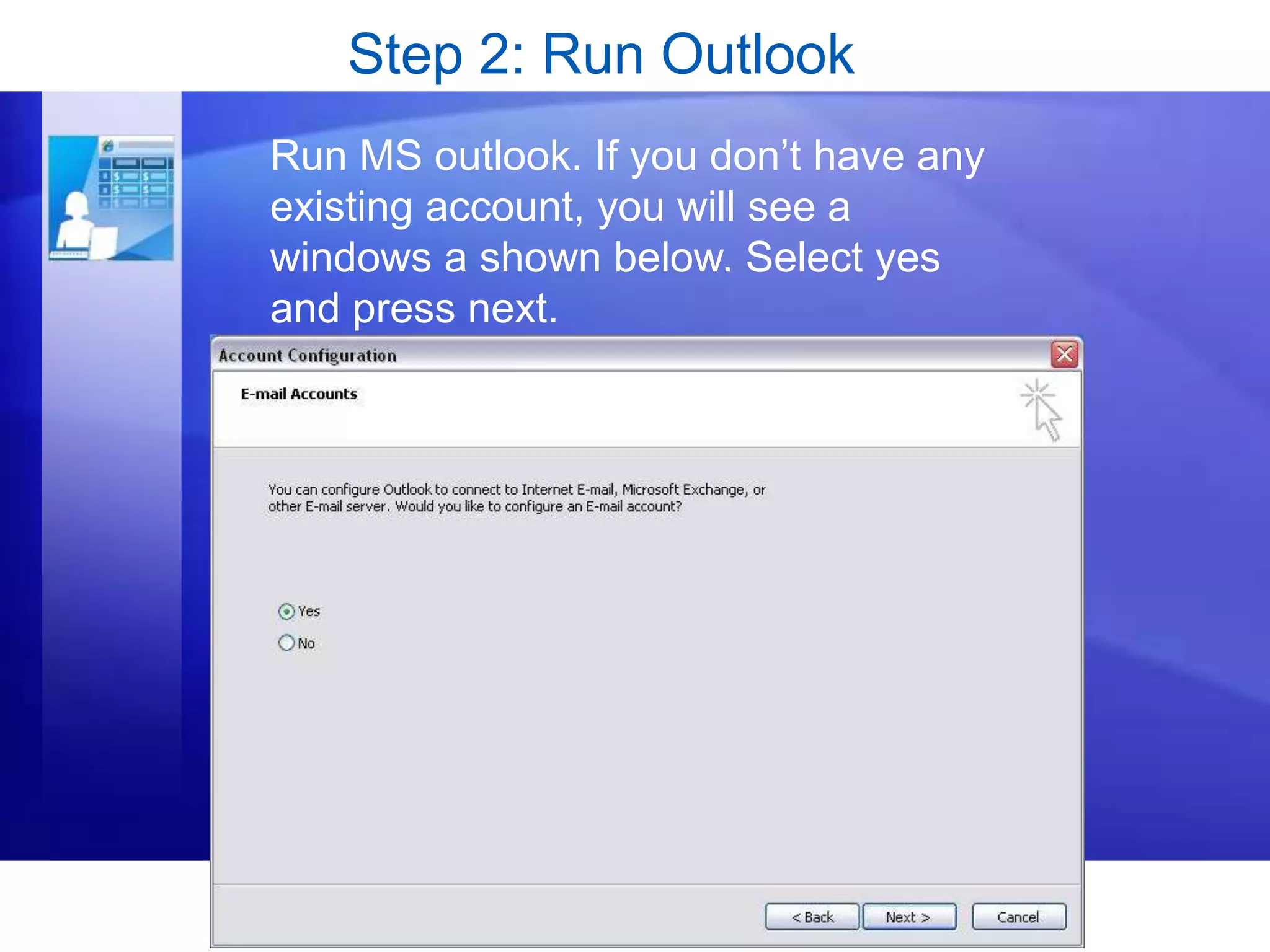 Configure ms outlook PPTX