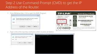Prompt Router Configure router for wap (wireless access point | PPTX