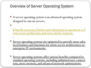 server installation and configuration step | PPTX