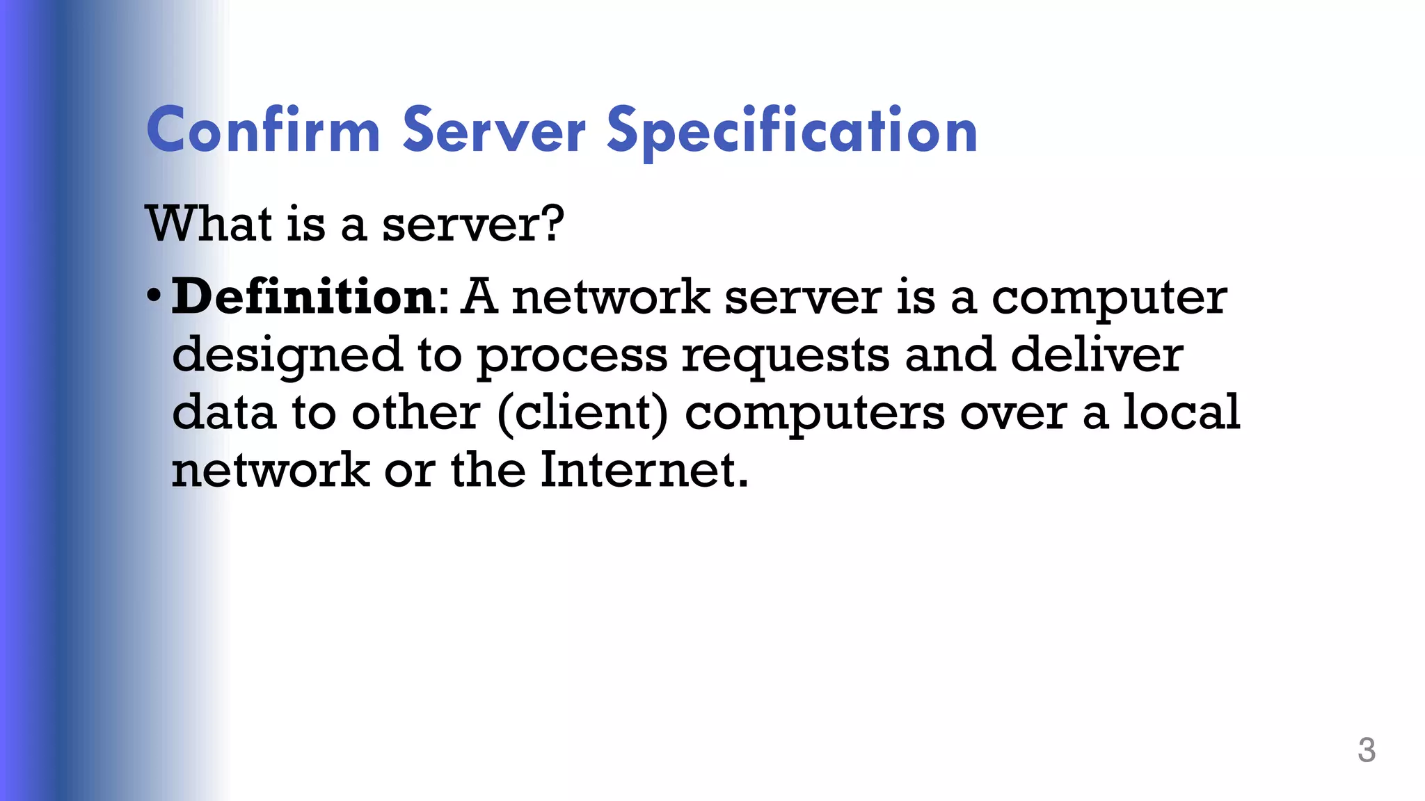 Configuring and administrate server | PDF