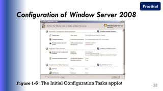 Configuration of Window Server 2008
Figure 1-6 The Initial Configuration Tasks applet 32
Practical
 