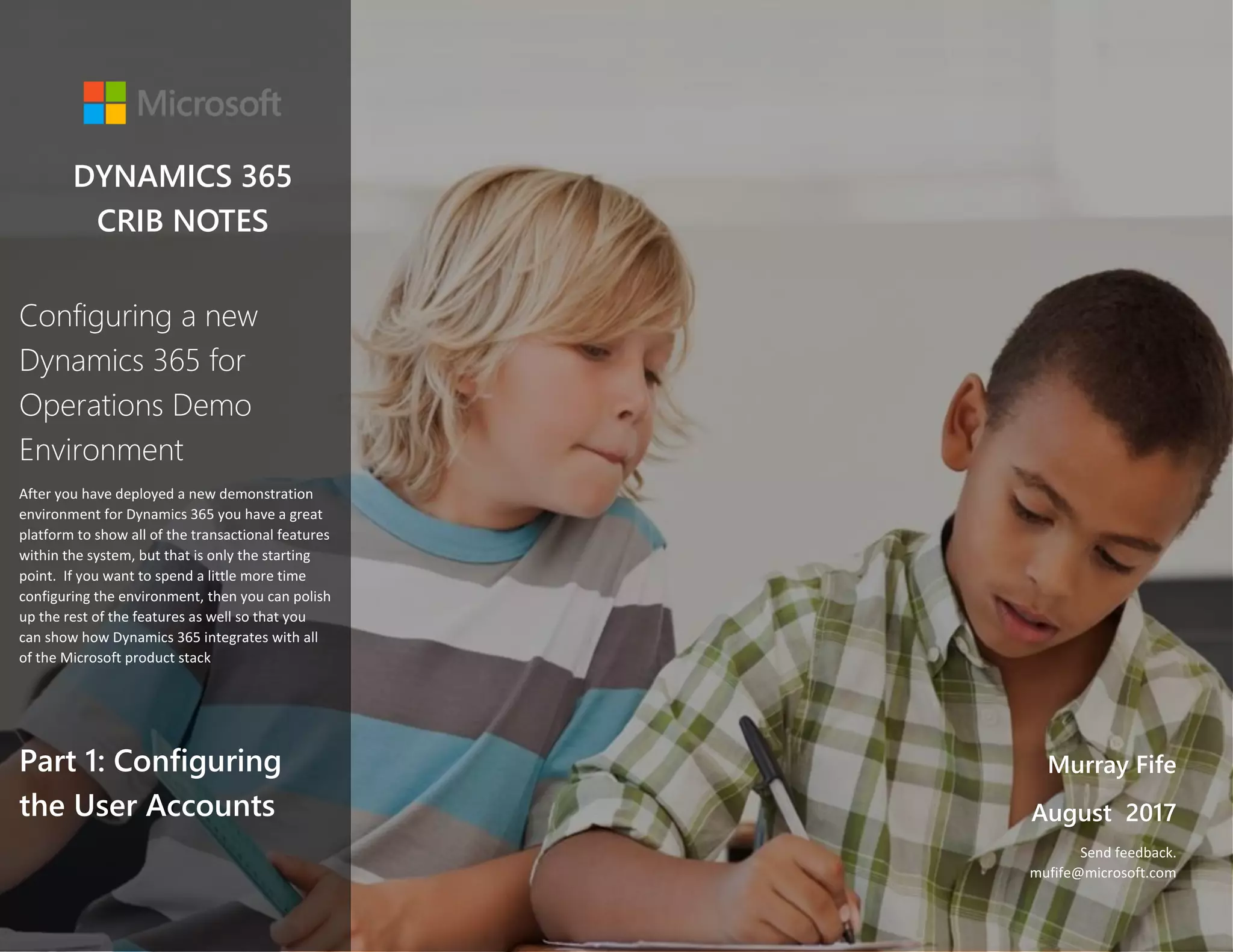 Configuring a New Dynamics 365 for for Finance & Operations Demo ...