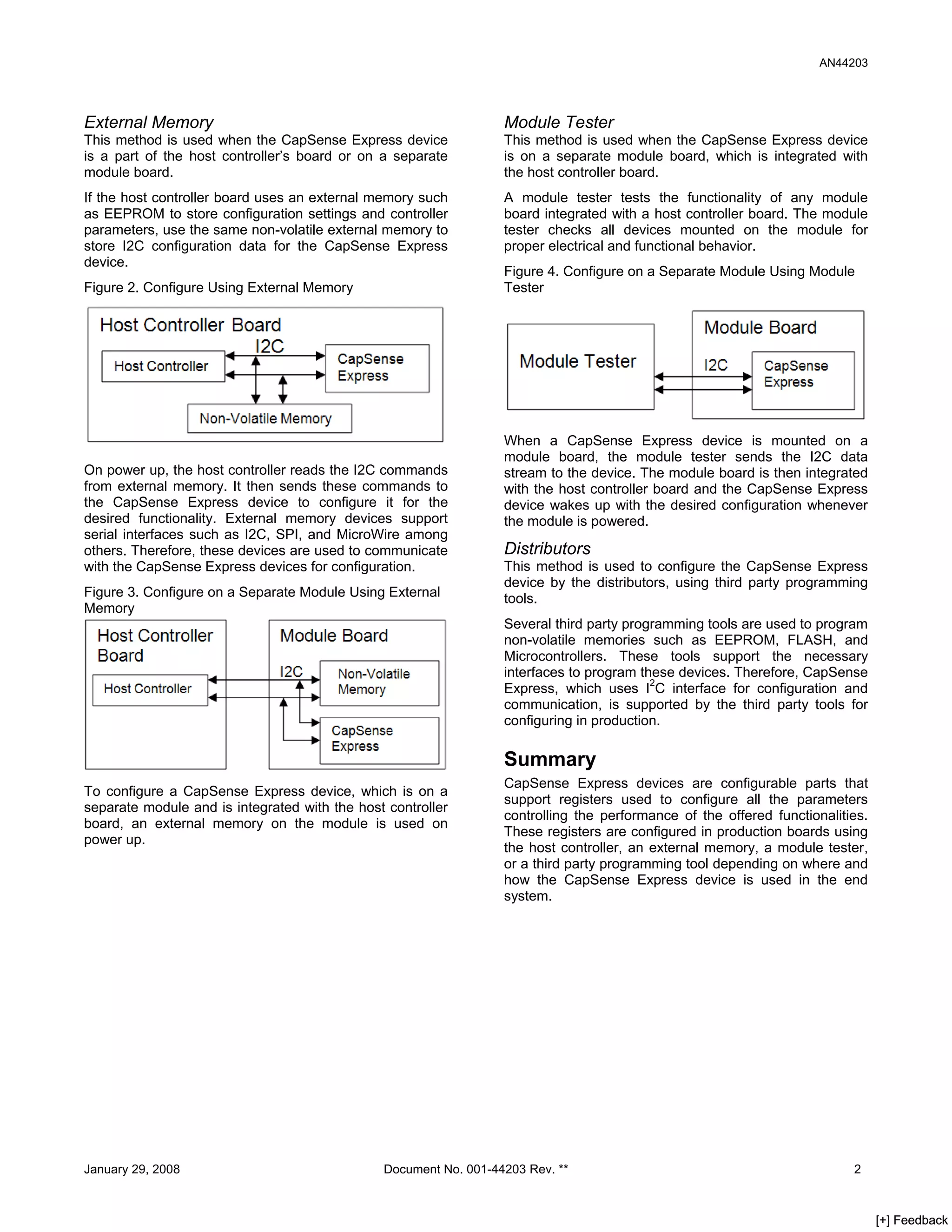 Configuring CapSense Express in Production | PDF