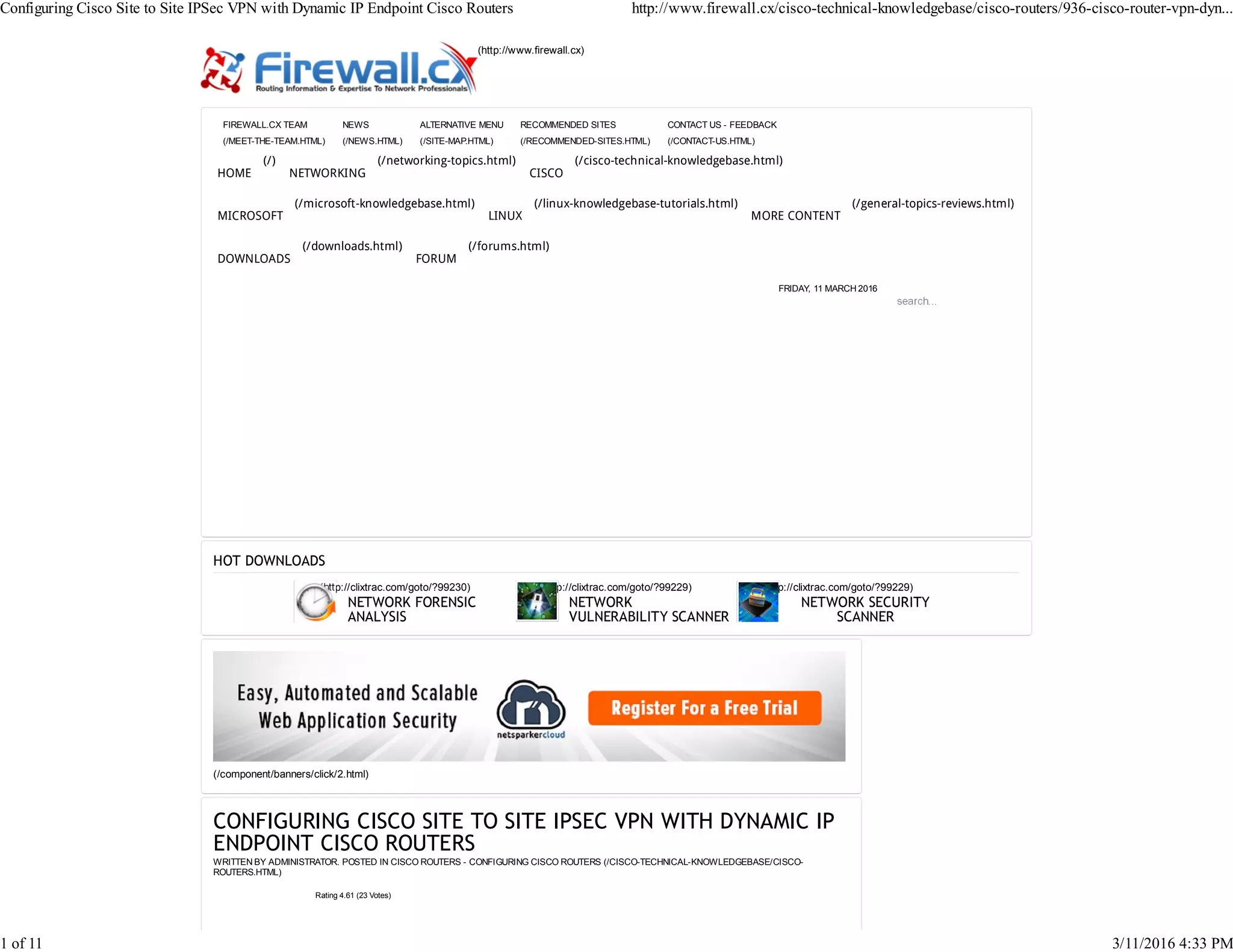 Configuring cisco site to site ip sec vpn with dynamic ip endpoint ...