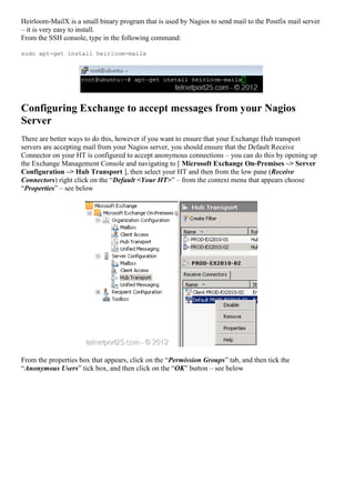 Configuring e mail notificationin nagios core | DOCX