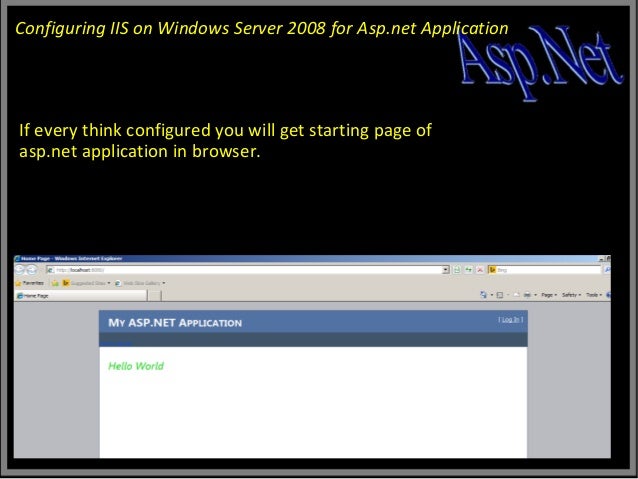 How to install with IIS7 on Vista and Windows