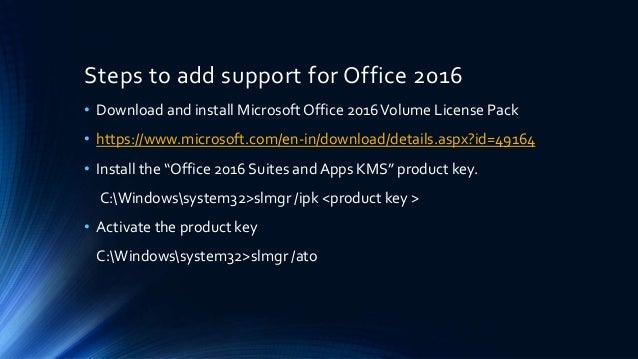 Configuring Kms Environment For Windows 2016 Server Windows 10 And O