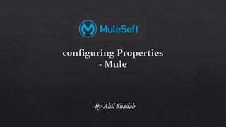 Configuring properties Mule