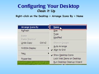 Configuring the desktop | PPT