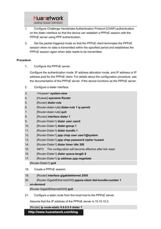 Configuring the Device as a PPPoE Client on Huawei AR1200 | DOC
