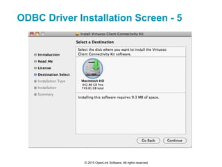 ODBC Driver Installation Screen - 5
© 2015 OpenLink Software, All rights reserved.
 