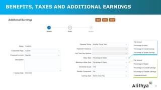 BENEFITS, TAXES AND ADDITIONAL EARNINGS
34
 