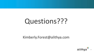 59
Questions???
Kimberly.Forest@alithya.com
 
