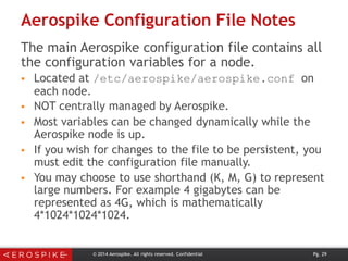 Configuring Aerospike - Part 1 | PPTX