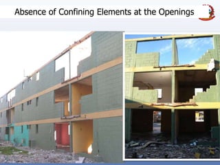 44
Absence of Confining Elements at the Openings
 