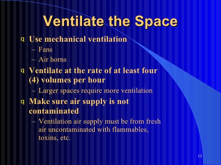 Confined Space Air Ventilation