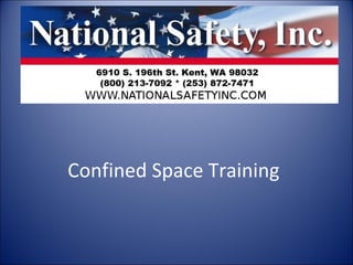 Confined Space Training
 