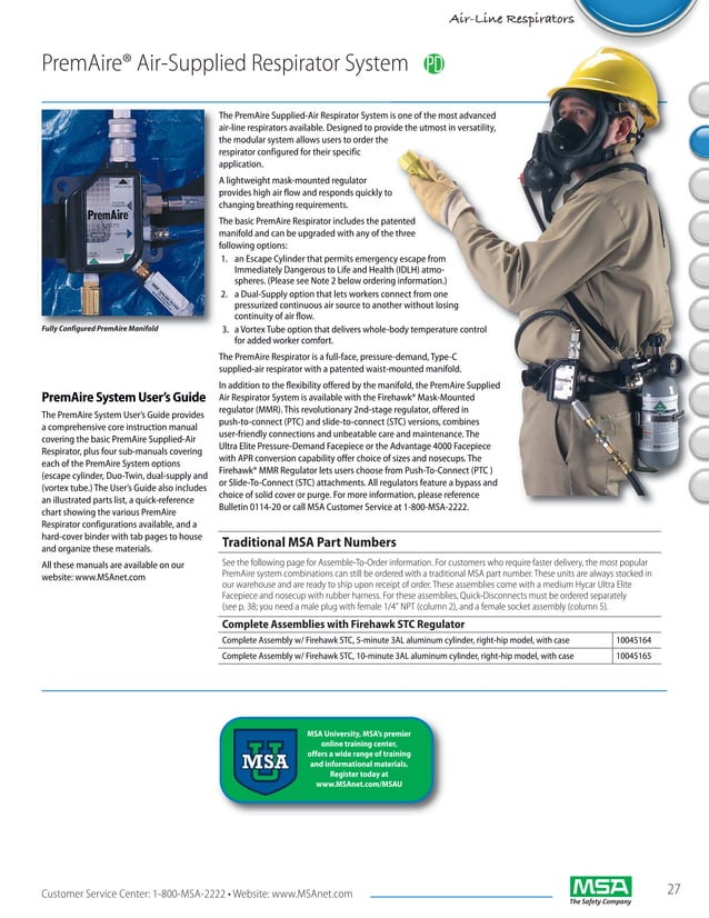 Confined Space Prem Aire Air Line Respirators