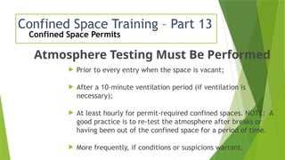 Confined Space Training awareness training | PPTX