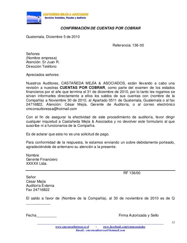 Confirmaciones externas