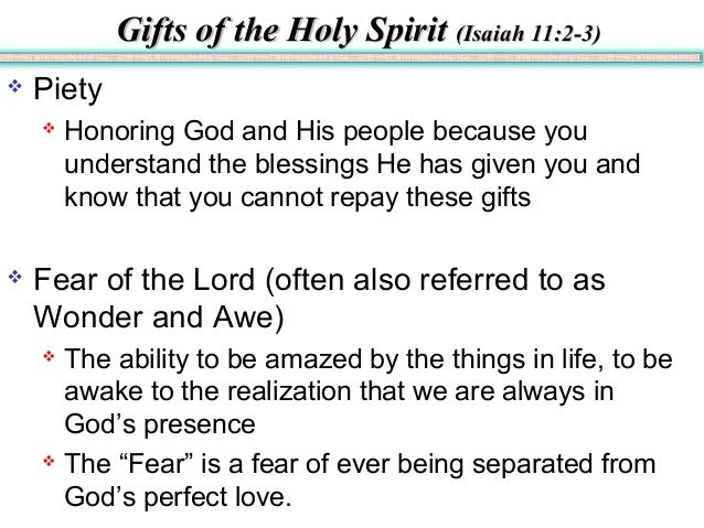 Gifts Of The Holy