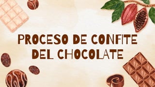 PROCESO DE CONFITE
DEL CHOCOLATE
 