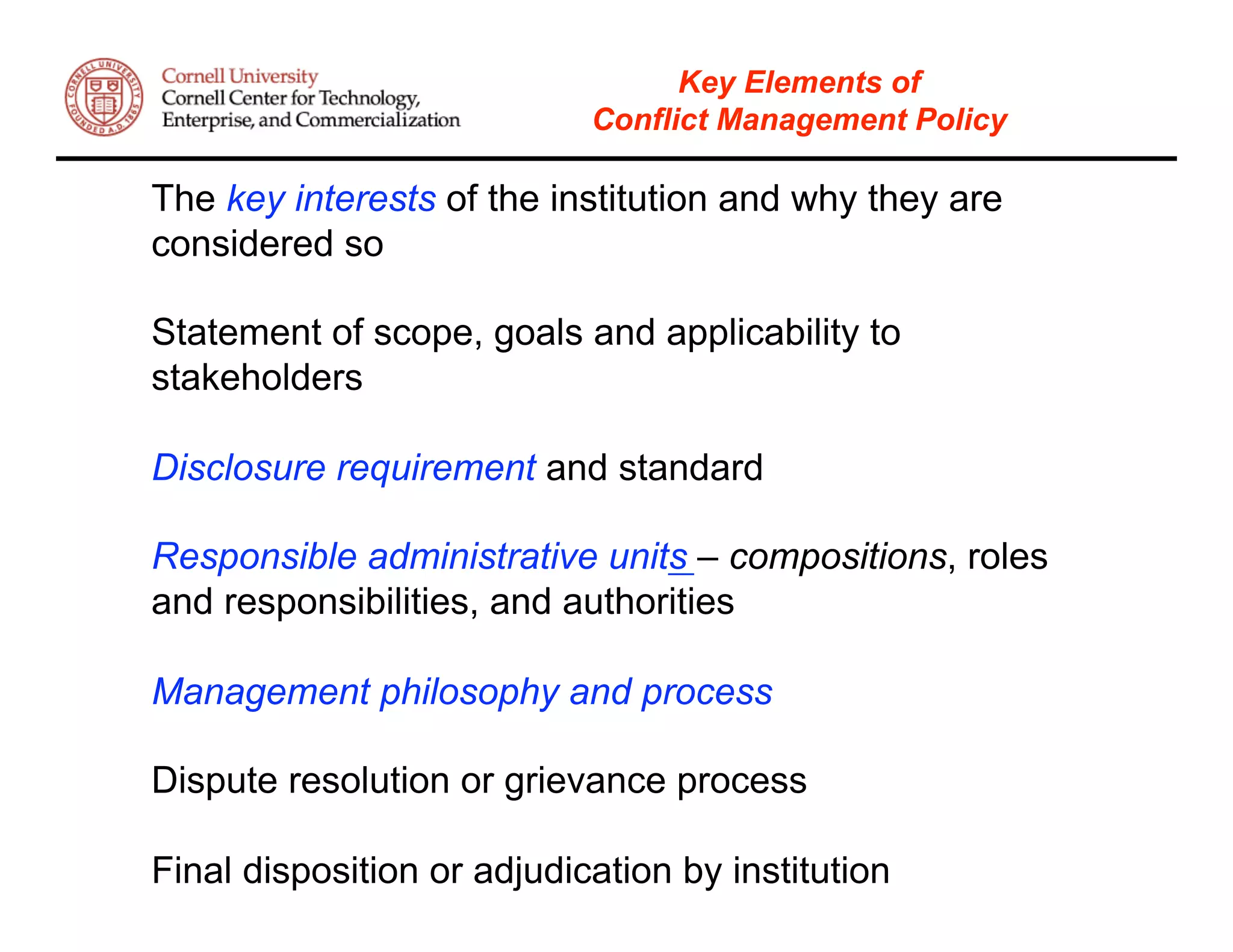 Alan Paau: Intellectual Property & Conflict Management in Academic Institutions