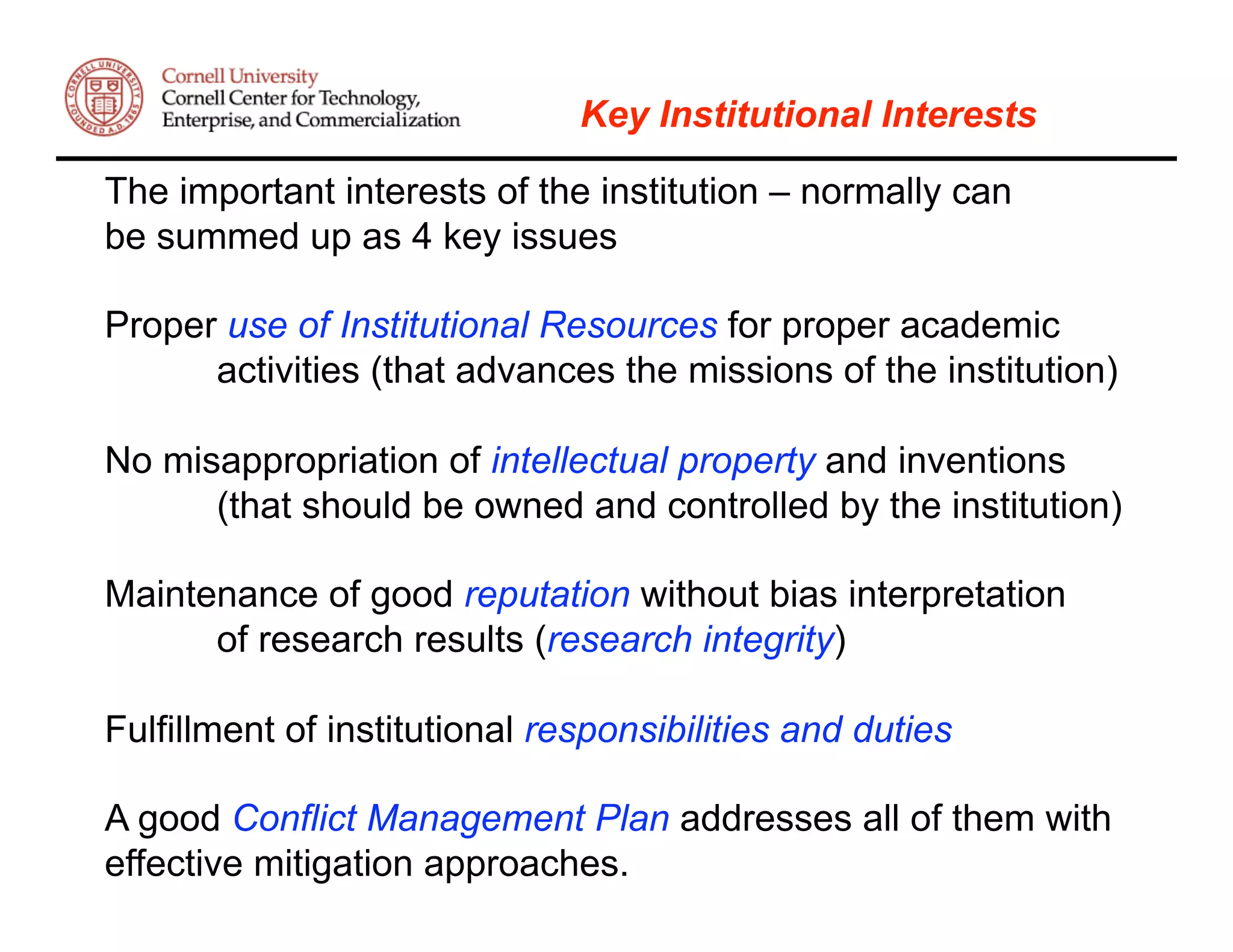 Alan Paau: Intellectual Property & Conflict Management in Academic Institutions