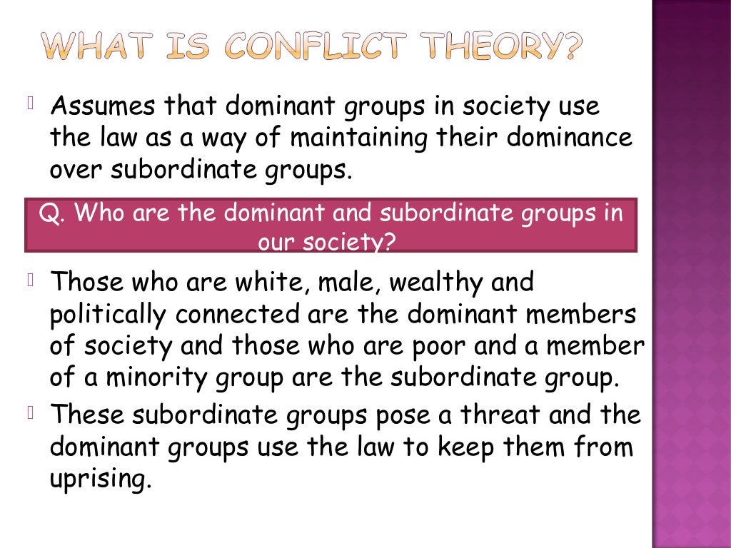 Conflict Marxist Theories Of Crime