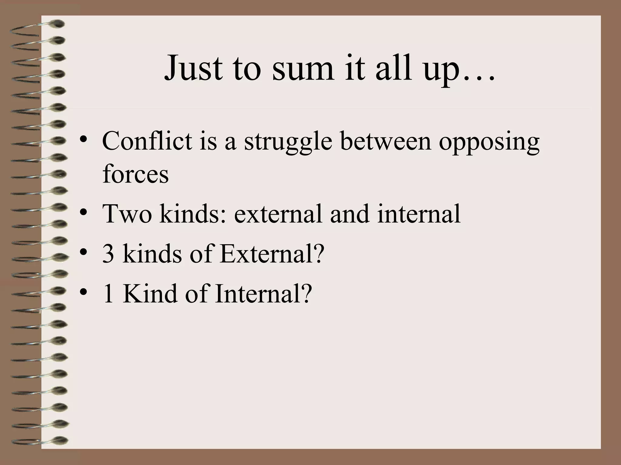 Conflict in literature | PPT