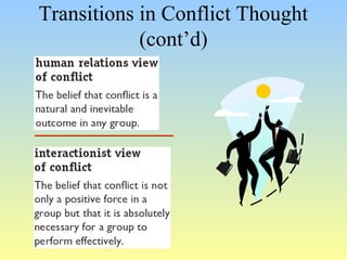 Transitions in Conflict Thought 
(cont’d) 
 