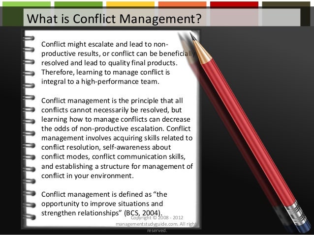 conflict management describe communication skills